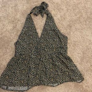 Floral halter top